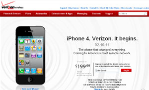 Verizon Web Site Features iPhone Arrival