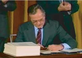 President Bush Signs 1990 Amendments to Clean Air Act