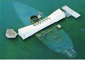 USS Arizona Memorial in Pearl Harbor on Oahu Hawaii