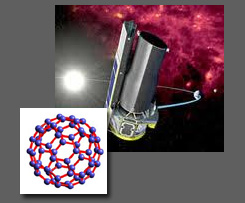 solid buckminsterfullerene buckyballs found by spitzer space telescope