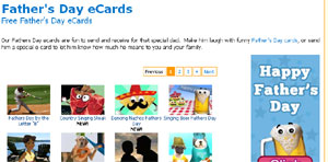 Top Online Greeting Card Company Releases a Variety of New Animated Free ecards for Fathers Day
