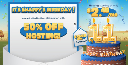 Ultra Cheap Web Hosting and Domain Names with 50% off Anniversary Sale
