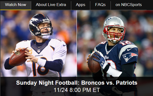 Watching Patriots vs. Broncos on NBC Sunday Night Football Live Online is Free and Easy