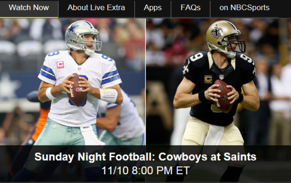 Watching Cowboys vs. Saints on NBC Sunday Night Football Live Online is Free and Easy