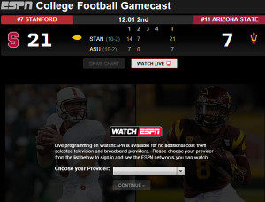 Watch Stanford vs. Arizona State PAC-12 Championship in College Football Live Online Video of for Free via ESPN Live Video Stream