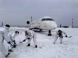 Delta Airplane Skids off Icy Runway in JFK
