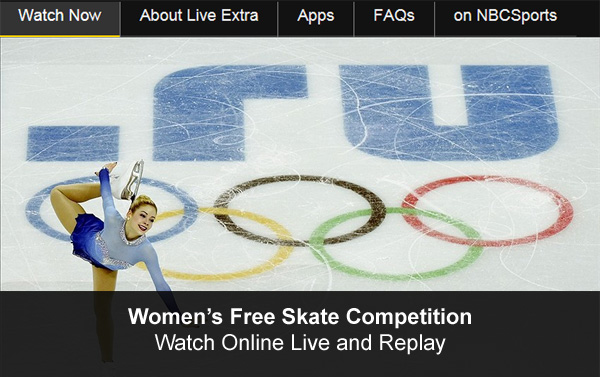 Watch Olympics Online – Women’s Figure Skating Finals “Free Skating” Tonight with Live and Replay Video Streams