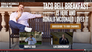 Video: Taco Bell Launches New Breakfast Menu via Ronald McDonald Video Series