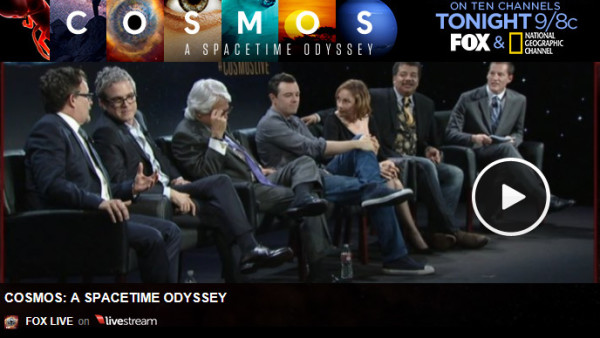 Watch Online Video: COSMOS Premier Begins Tonight on FOX – National Geographic and 8 other Channels