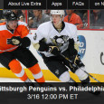 <!-- AddThis Sharing Buttons above -->
                <div class="addthis_toolbox addthis_default_style " addthis:url='http://newstaar.com/watch-nhl-online-pittsburgh-penguins-vs-philadelphia-flyers-via-free-live-video-stream-and-replay/3510132/'   >
                    <a class="addthis_button_facebook_like" fb:like:layout="button_count"></a>
                    <a class="addthis_button_tweet"></a>
                    <a class="addthis_button_pinterest_pinit"></a>
                    <a class="addthis_counter addthis_pill_style"></a>
                </div>Sunday afternoon the Pittsburgh Penguins meet the Philadelphia Flyers on the ice in an NHL hockey face-off. The game will air live on NBC television as well as on NBC’s Live Extra web site allowing fans to watch the Flyers-Penguins online. In addition to the […]<!-- AddThis Sharing Buttons below -->
                <div class="addthis_toolbox addthis_default_style addthis_32x32_style" addthis:url='http://newstaar.com/watch-nhl-online-pittsburgh-penguins-vs-philadelphia-flyers-via-free-live-video-stream-and-replay/3510132/'  >
                    <a class="addthis_button_preferred_1"></a>
                    <a class="addthis_button_preferred_2"></a>
                    <a class="addthis_button_preferred_3"></a>
                    <a class="addthis_button_preferred_4"></a>
                    <a class="addthis_button_compact"></a>
                    <a class="addthis_counter addthis_bubble_style"></a>
                </div>