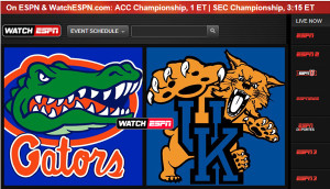 Watch SEC Championship Florida - Kentucky Online via Free Live Video Stream