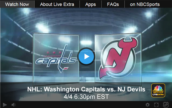 Online NHL Video Continues: Watch Live Washington Capitals vs. New Jersey Devils