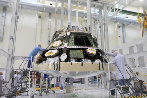 Orion Spacecraft Outfitted with Largest Ever Heat Shield