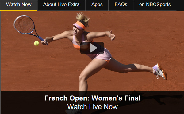 Watch French Open Online – Free Live Video of Women’s Finals 