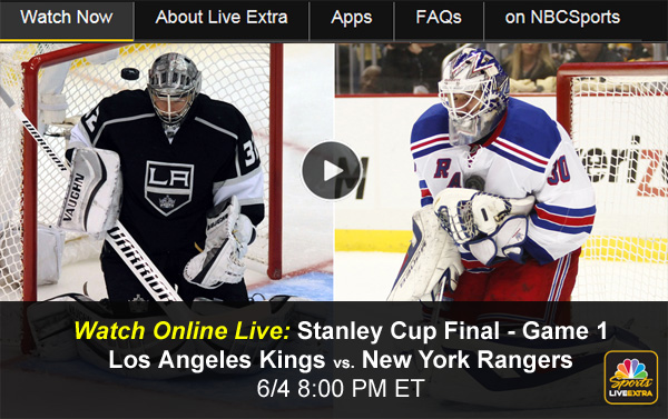 Watch Rangers-Kings Online in NHL Stanley Cup Championship Game 1 - Live Video Stream