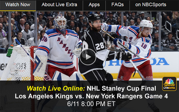 Watch NHL Stanley Cup Online: Rangers-Kings Game 4 Free Live Video Stream