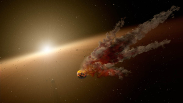 Asteroid Smashup Images Caught by NASA's Spitzer Telescope