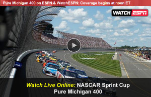 Watch NASCAR Pure Michigan 400 Online – Free Live Video Stream from ESPN