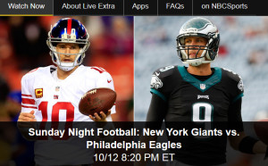 Watch Giants-Eagles Sunday Night Football Online Video Stream from NBC Sports