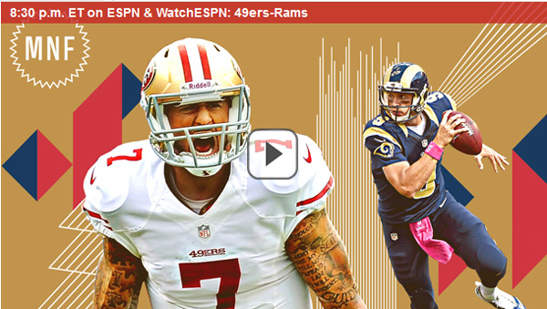 Watch Live: ESPN Monday Night Football Online Video Stream of Rams vs. 49ers