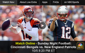 Watch Patriots - Bengals NBC Sunday Night Football Online Free Live Video Stream