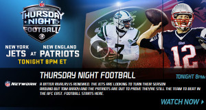 Watch Live: Thursday Night Football (TNF) Online Video Stream of Jets vs. Patriots 