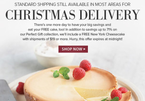 Omaha Steaks Still Offering Christmas Delivery, Discounts and Free Cheesecake