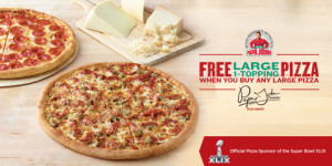 Papa John’s Celebrates New Year and Football with Free Pizza Offer