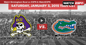 Watch Birmingham Bowl Online - Live Video Stream of Florida vs. East Carolina