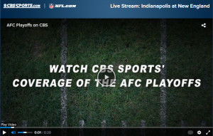 Watch AFC Championship Online using CBS Free Live Streaming Video of Patriots vs. Colts