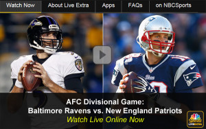 Ravens-Patriots: Watch Online AFC Playoff Game on NBC Free Live Video Stream