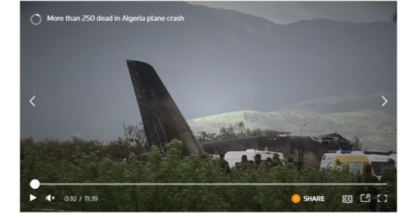 Reuters video of Algerian Air Force Crash