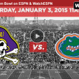 <!-- AddThis Sharing Buttons above -->
                <div class="addthis_toolbox addthis_default_style " addthis:url='https://newstaar.com/watch-birmingham-bowl-online-live-video-stream-of-florida-vs-east-carolina/3511540/'   >
                    <a class="addthis_button_facebook_like" fb:like:layout="button_count"></a>
                    <a class="addthis_button_tweet"></a>
                    <a class="addthis_button_pinterest_pinit"></a>
                    <a class="addthis_counter addthis_pill_style"></a>
                </div>As NCAA football bowl games continue, this afternoon the 6-5 Florida Gators will take on the 8-4 Pirates of East Carolina in the Birmingham Bowl. The game is scheduled for 12 eastern from Legion Field in Birmingham AL. ESPN will broadcast the game for television […]<!-- AddThis Sharing Buttons below -->
                <div class="addthis_toolbox addthis_default_style addthis_32x32_style" addthis:url='https://newstaar.com/watch-birmingham-bowl-online-live-video-stream-of-florida-vs-east-carolina/3511540/'  >
                    <a class="addthis_button_preferred_1"></a>
                    <a class="addthis_button_preferred_2"></a>
                    <a class="addthis_button_preferred_3"></a>
                    <a class="addthis_button_preferred_4"></a>
                    <a class="addthis_button_compact"></a>
                    <a class="addthis_counter addthis_bubble_style"></a>
                </div>